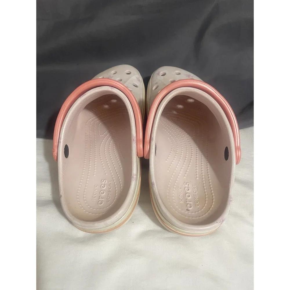Women's Floral Slip-On Comfort Clogs - Pink/Peach